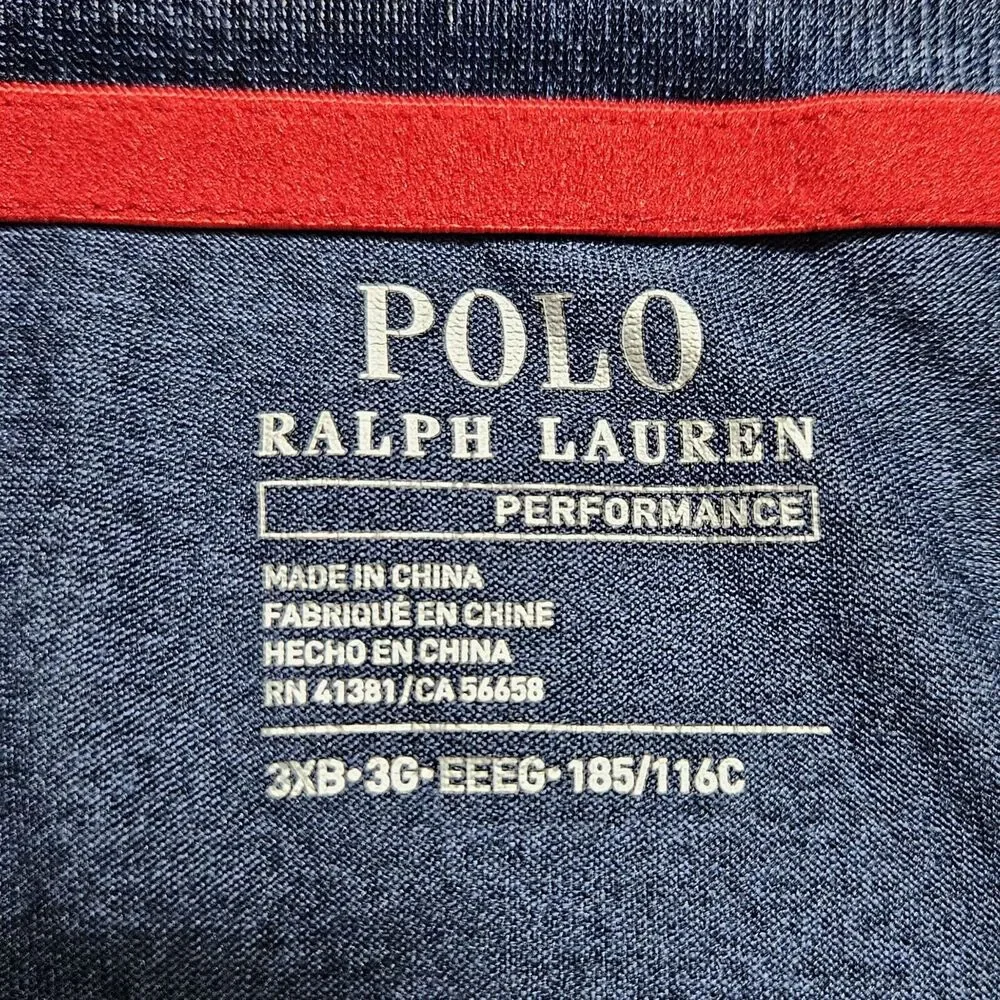 Polo Ralph Lauren Performance T-Shirt Mens 3XB Camo Big Tall Navy Active Casual
